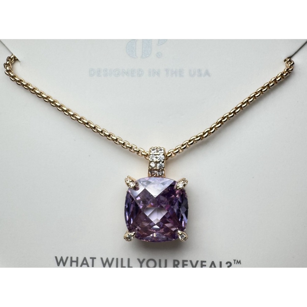 Bomb Party Necklace NK77929 Can't Take My Eyes Off You Lavender Topaz Gold